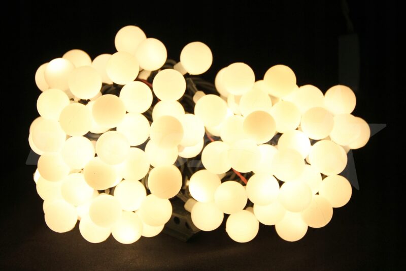 LAMPKI CHOINKOWE KULKI LED 80 LED ciepła biel