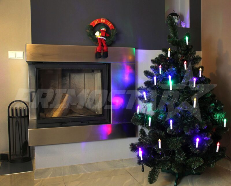 ŚWIECZKI TRADYCYJNE LAMPKI CHOINKOWE RGB 20 LED