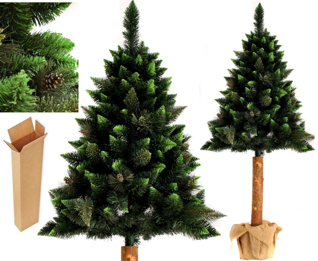 CHOINKA SZTUCZNA SOSNA OLIWKA NA PNIU 220 Cm • Primo Oświetlenie Świąteczne