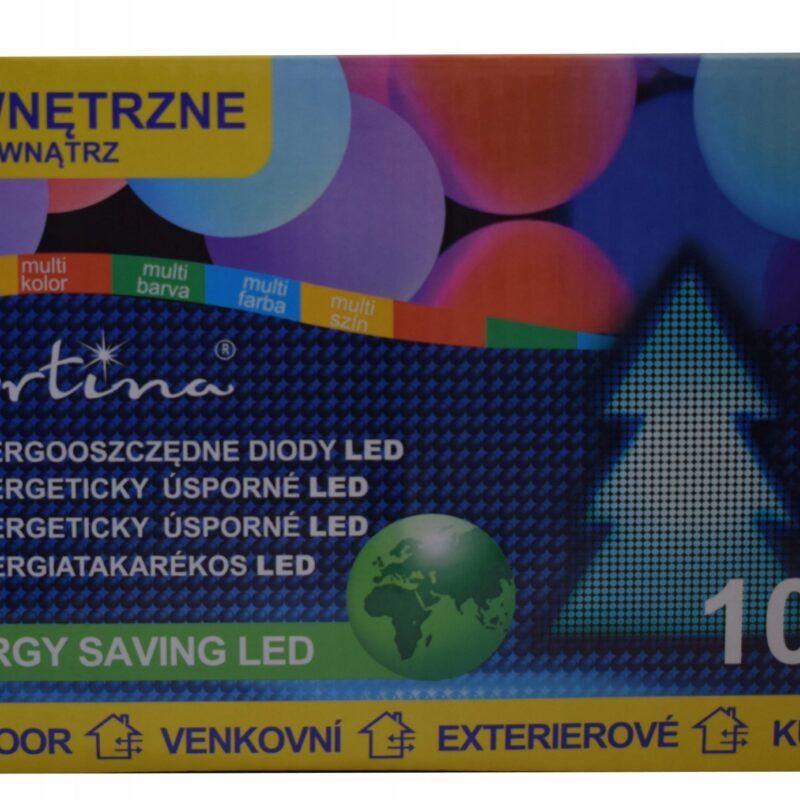 LAMPKI CHOINKOWE KULKI LED 100 WEWNĄTRZ - ZEWNĄTRZ