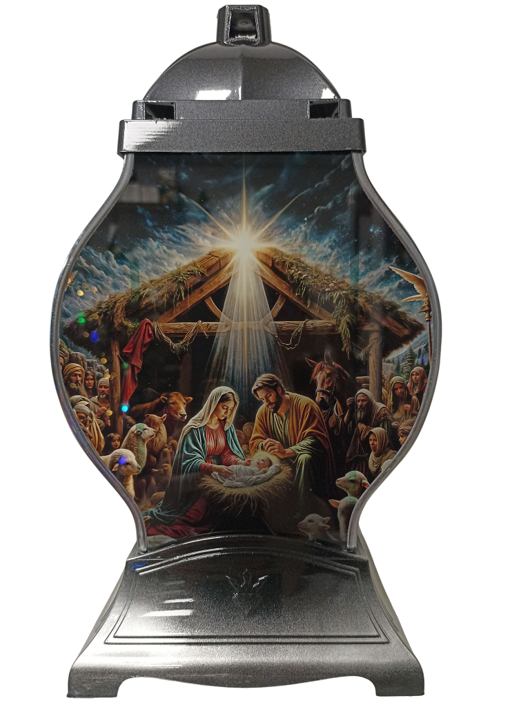 Znicz kapliczka Q szopka srebrna