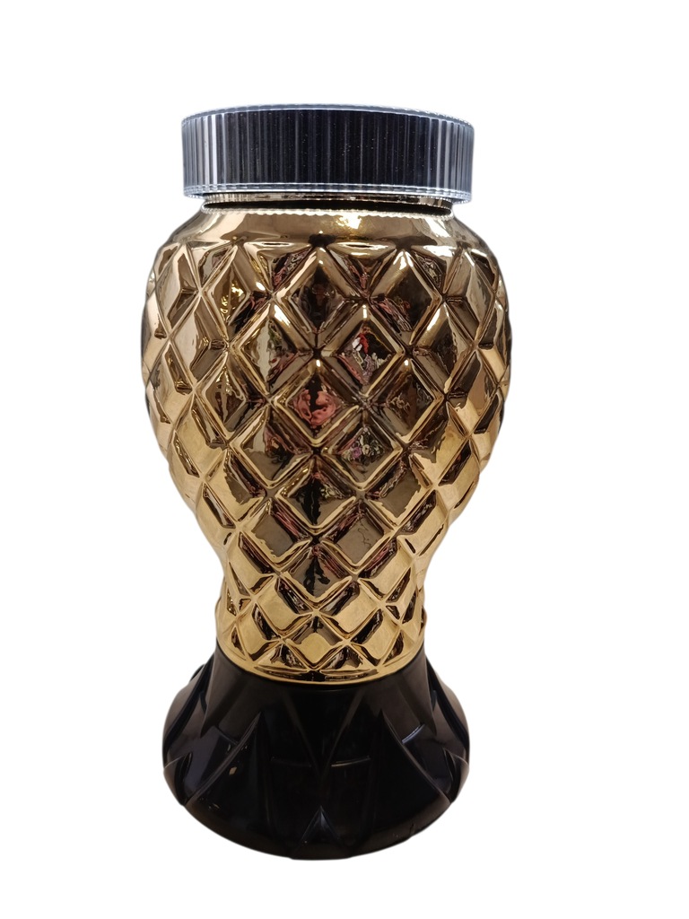 ELEGANCKI Złoty Znicz solarny czerwone światło LED