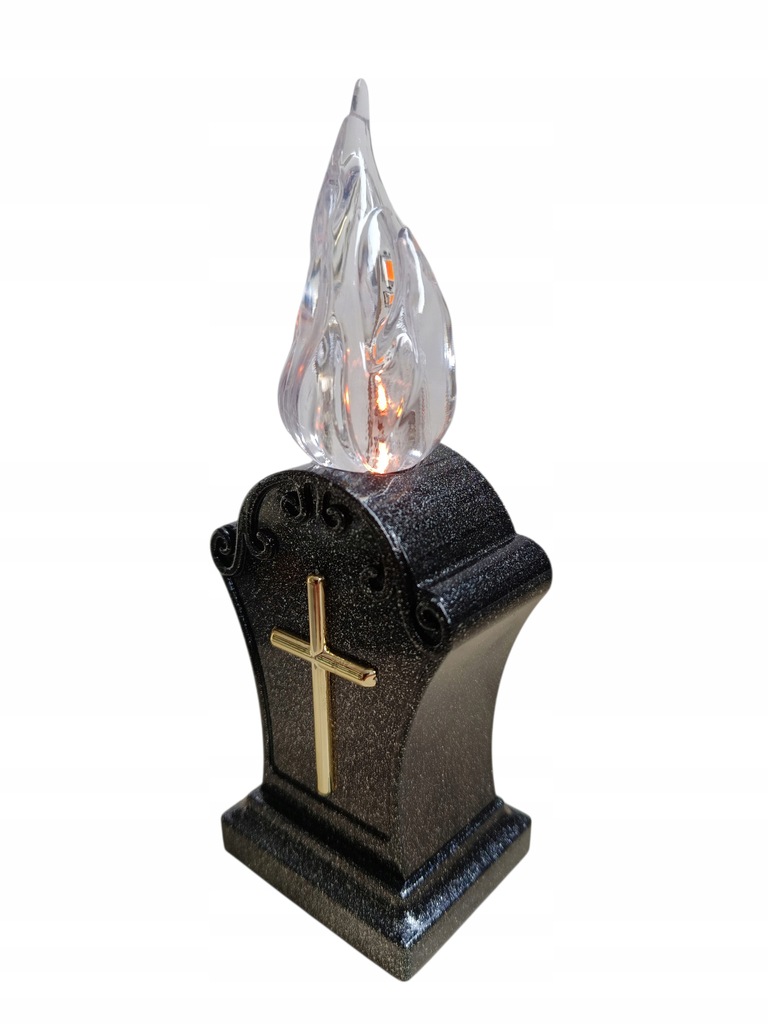 ZNICZ ŚWIECA LED WKŁAD DO ZNICZY KRZYŻ EFEKT PŁOMIENIA NA BATERIE