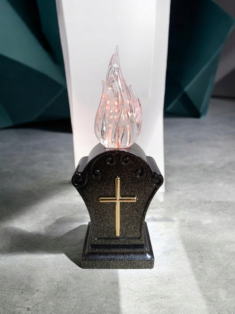 ZNICZ ŚWIECA LED WKŁAD DO ZNICZY KRZYŻ EFEKT PŁOMIENIA NA BATERIE