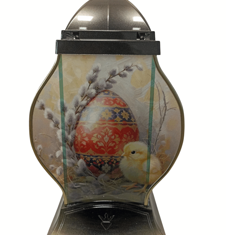 Znicz kapliczka Wielkanoc Kurczaczek +świeca led