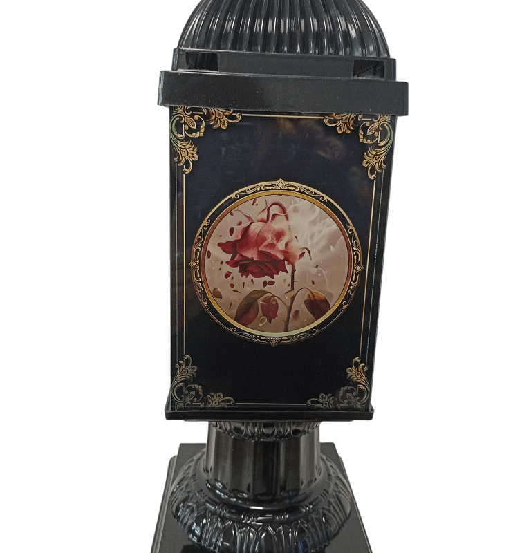 Elegancka kolumna z różą