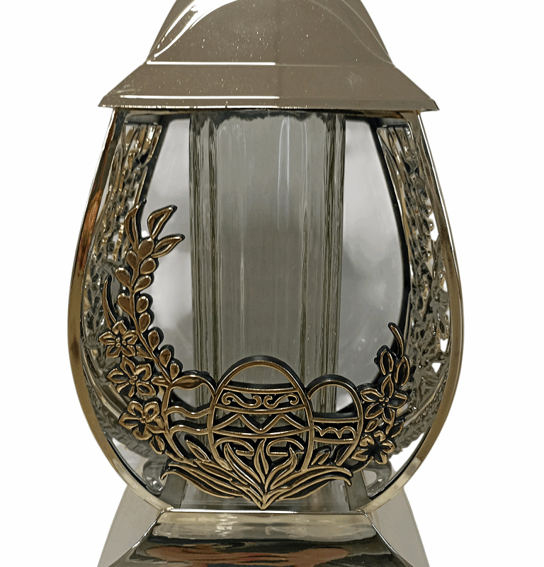 Znicz Wielkanocny Duży PISANKA Złoty Metalik Premium